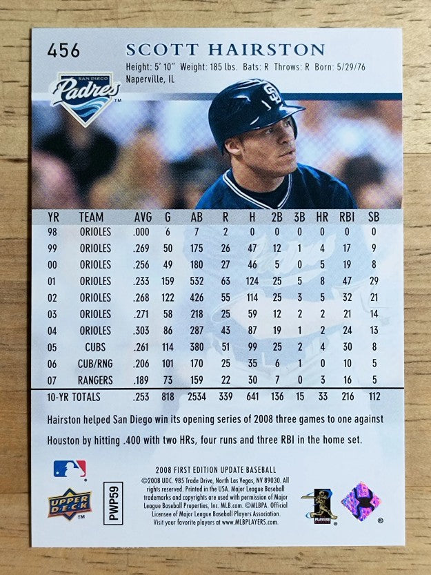 2008 Upper Deck First Edition #456 Scott Hairston