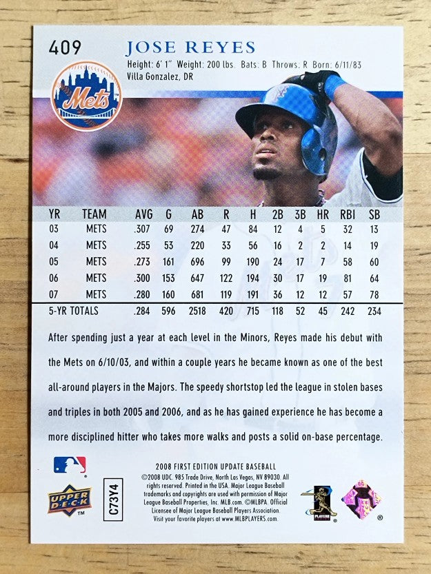 2008 Upper Deck First Edition #409 Jose Reyes