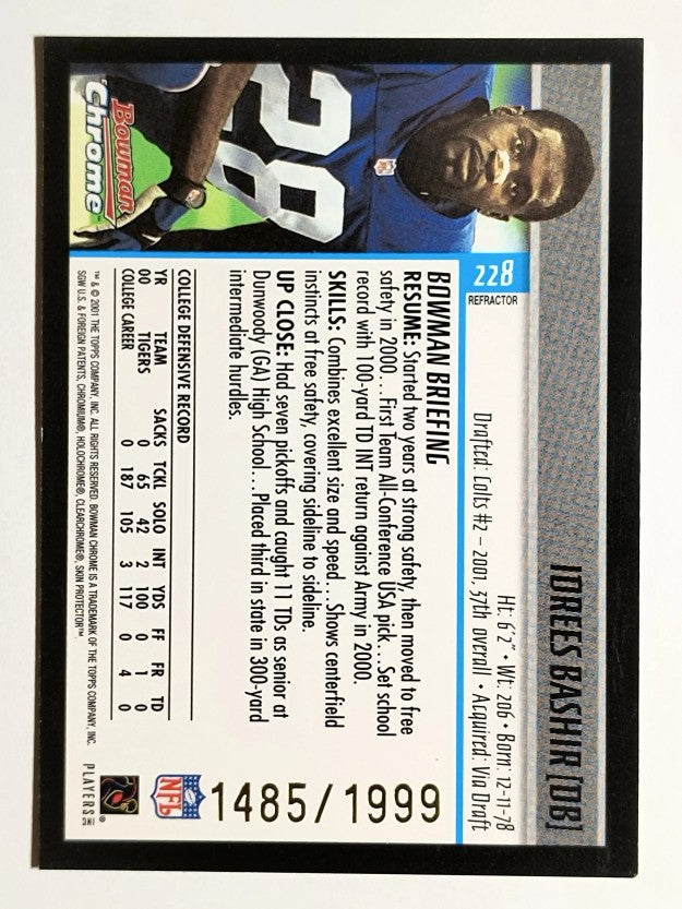 2001 Bowman Chrome #228 Idrees Bashir RC