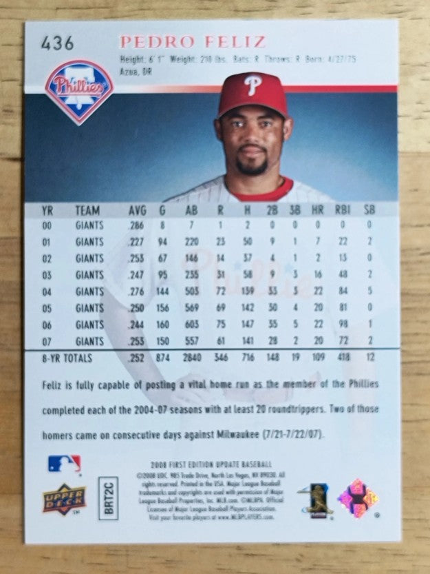 2008 Upper Deck First Edition #436 Pedro Feliz