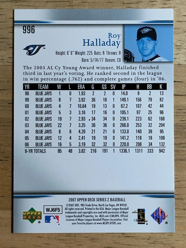 2007 Upper Deck #996 Roy Halladay