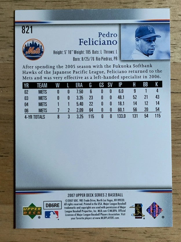 2007 Upper Deck #821 Pedro Feliciano
