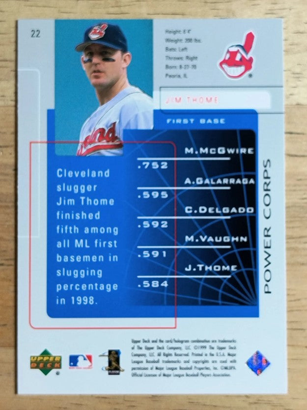 1999 Upper Deck Challengers for 70 #22 Jim Thome