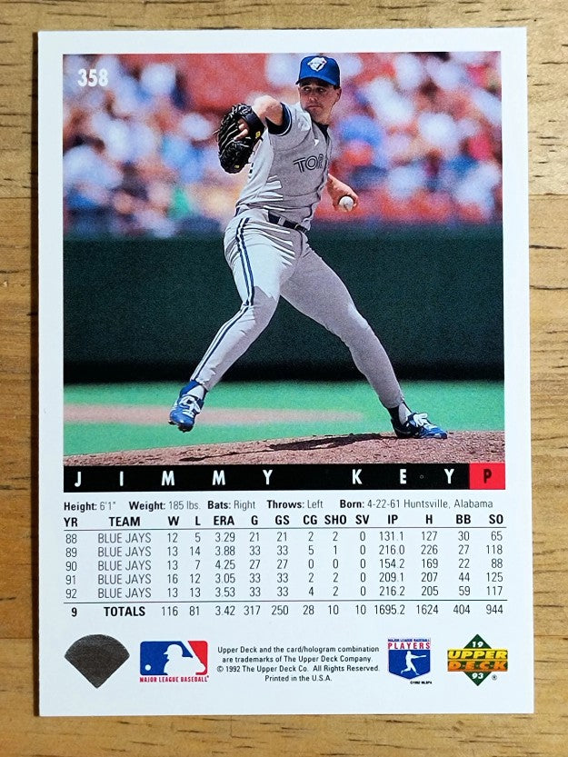 1993 Upper Deck #358 Jimmy Key