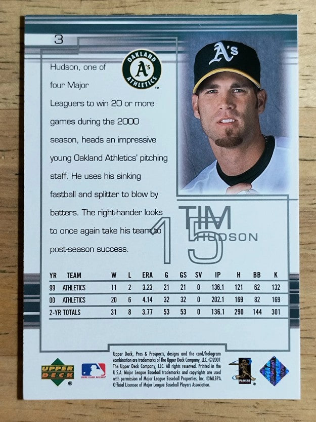 2001 Upper Deck Pros and Prospects #3 Tim Hudson