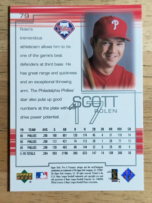 2001 Upper Deck Pros and Prospects #79 Scott Rolen