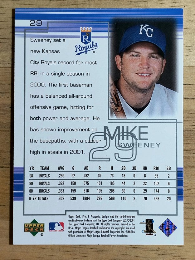 2001 Upper Deck Pros and Prospects #29 Mike Sweeney