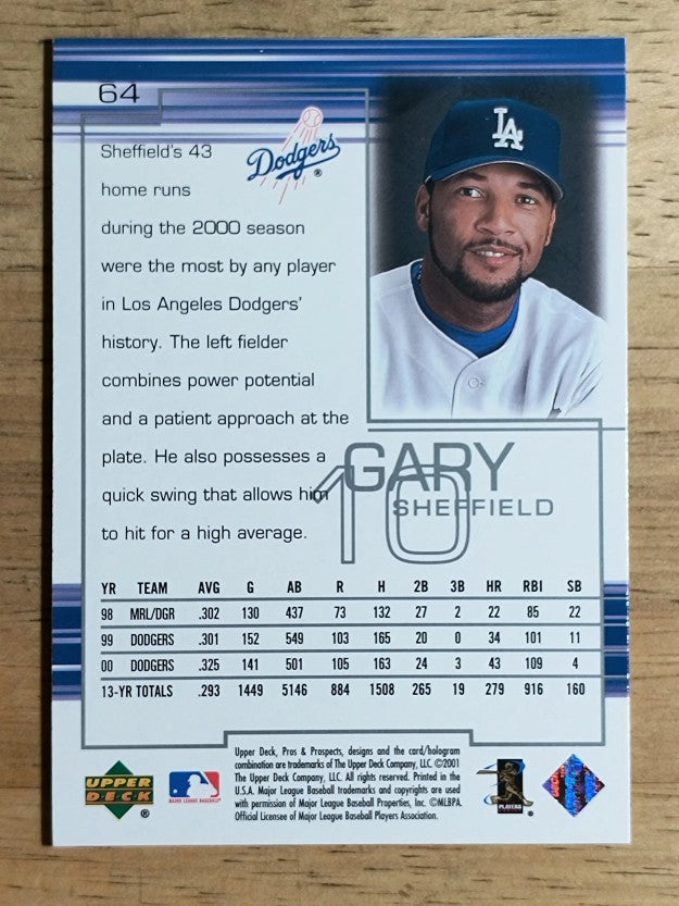 2001 Upper Deck Pros and Prospects #64 Gary Sheffield