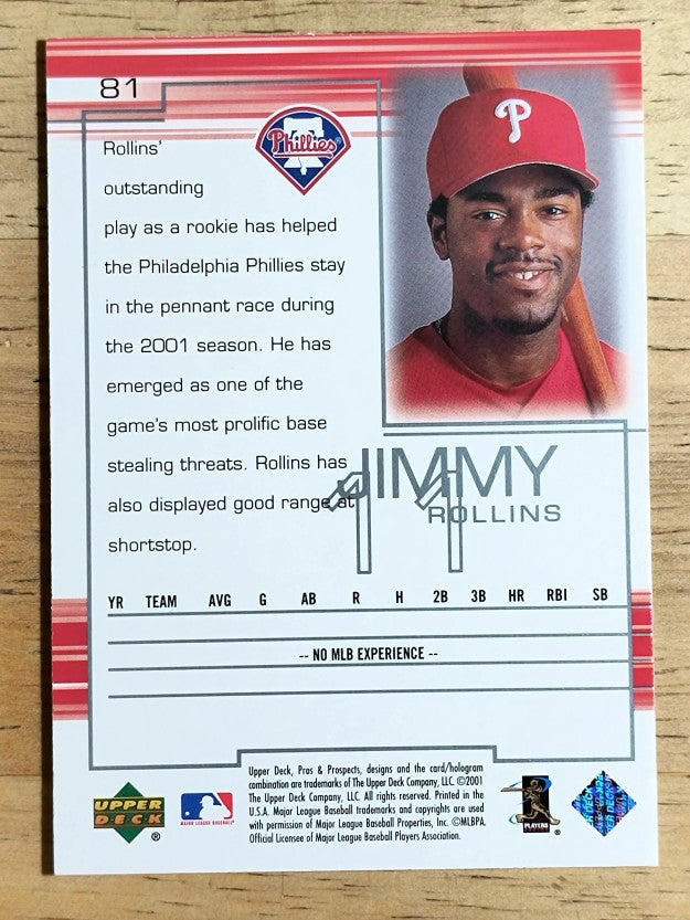 2001 Upper Deck Pros and Prospects #81 Jimmy Rollins