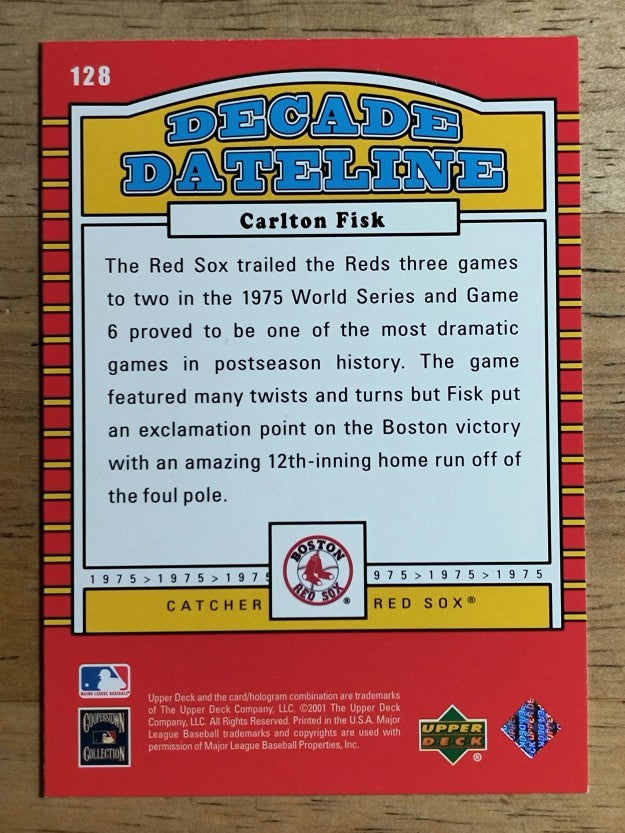 2001 Upper Deck Decade 1970's #128 Carlton Fisk DD