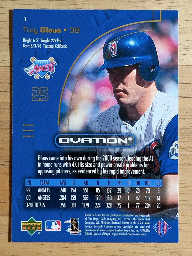 2001 Upper Deck Ovation #1 Troy Glaus