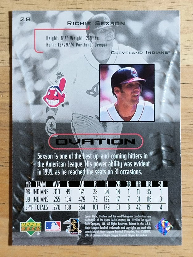 2000 Upper Deck Ovation #28 Richie Sexson