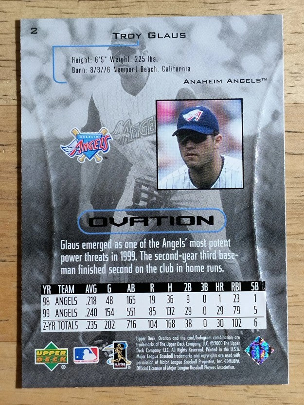 2000 Upper Deck Ovation #2 Troy Glaus