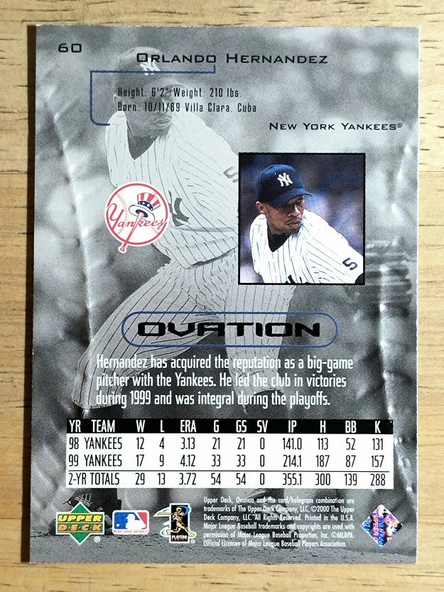 2000 Upper Deck Ovation #60 Orlando Hernandez