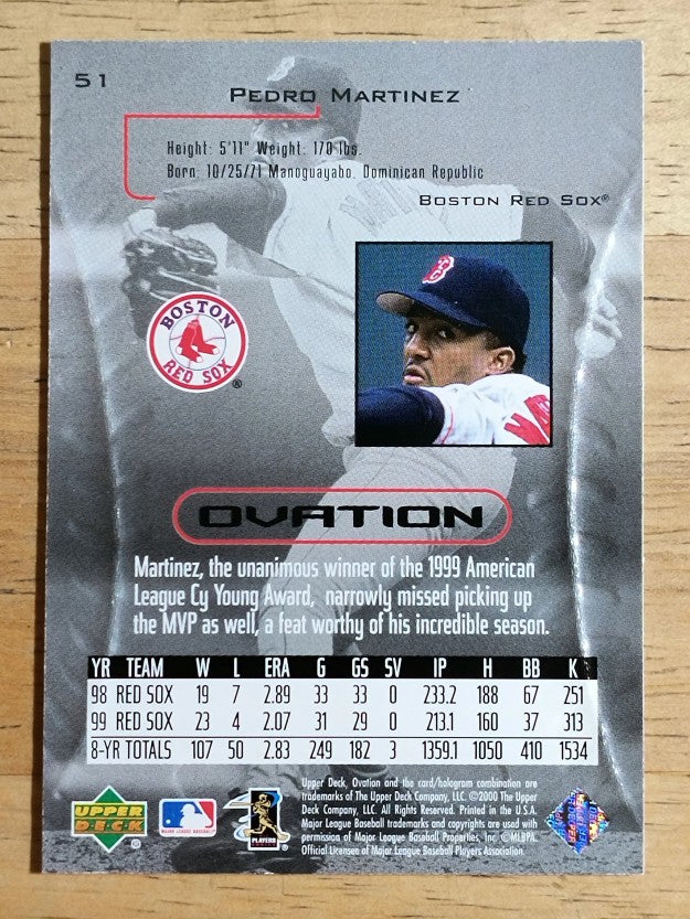 2000 Upper Deck Ovation #51 Pedro Martinez