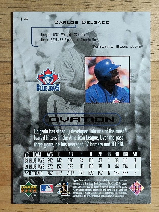 2000 Upper Deck Ovation #14 Carlos Delgado