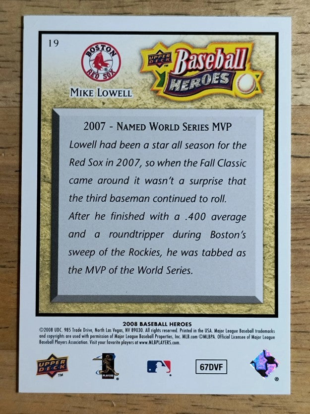 2008 Upper Deck Heroes #19 Mike Lowell