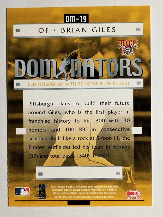 2001 Donruss Class of 2001 Dominators #DM19 Brian Giles