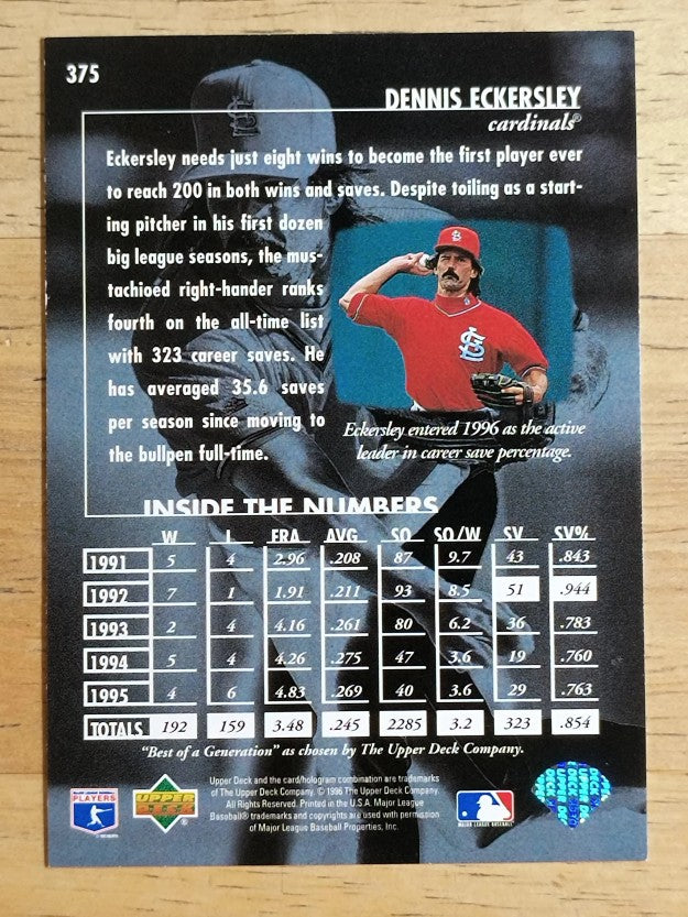 1996 Upper Deck #375 Dennis Eckersley BG