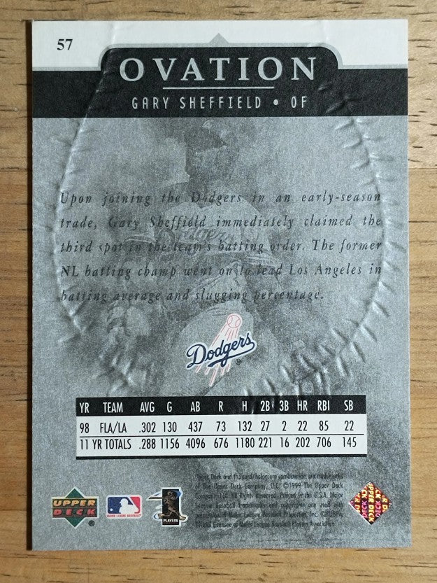 1999 Upper Deck Ovation #57 Gary Sheffield