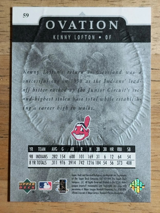1999 Upper Deck Ovation #59 Kenny Lofton