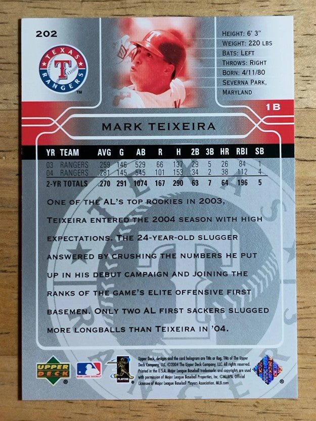 2005 Upper Deck #202 Mark Teixeira