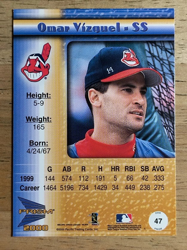 2000 Pacific Prism #47 Omar Vizquel