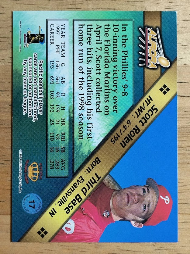 1998 Aurora Pennant Fever #17 Scott Rolen