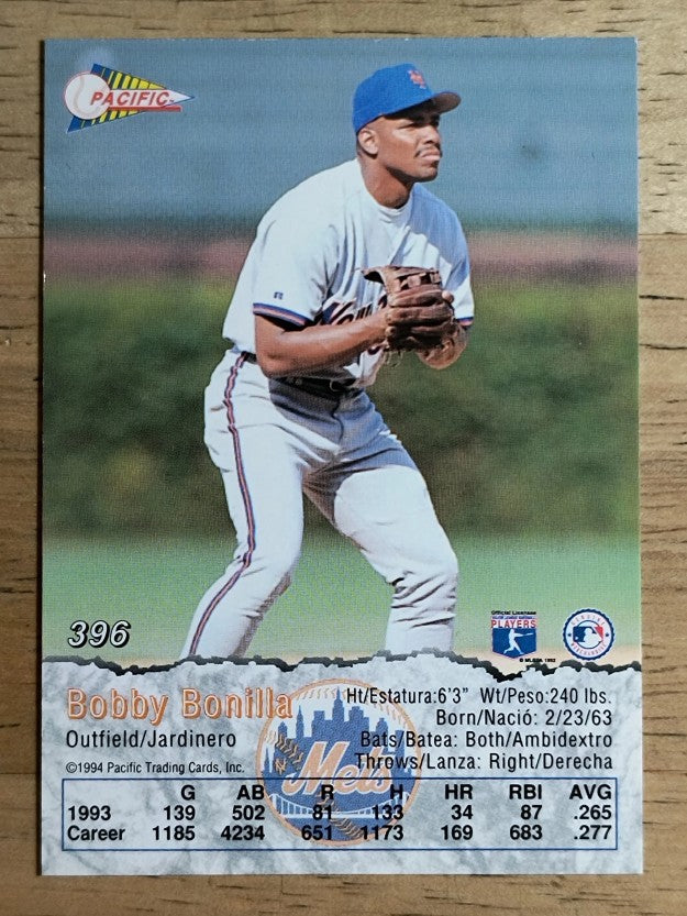 1994 Pacific #396 Bobby Bonilla