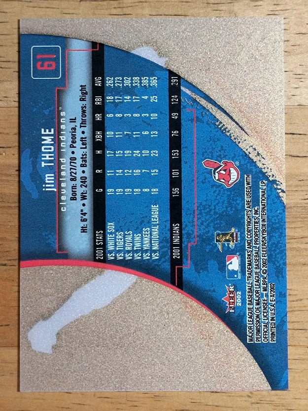 2002 E-X #61 Jim Thome