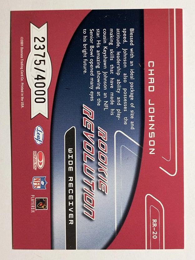 2001 Quantum Leaf Rookie Revolution #RR20 Chad Johnson