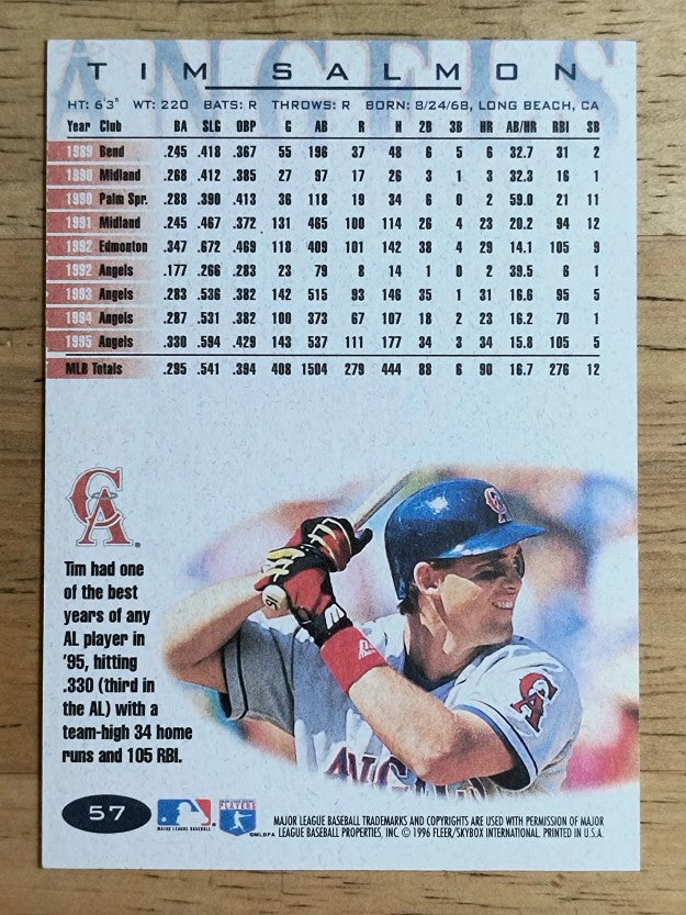 1996 Fleer #57 Tim Salmon