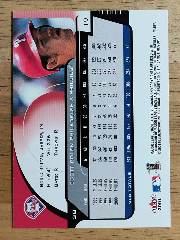 2001 Fleer Game Time #19 Scott Rolen