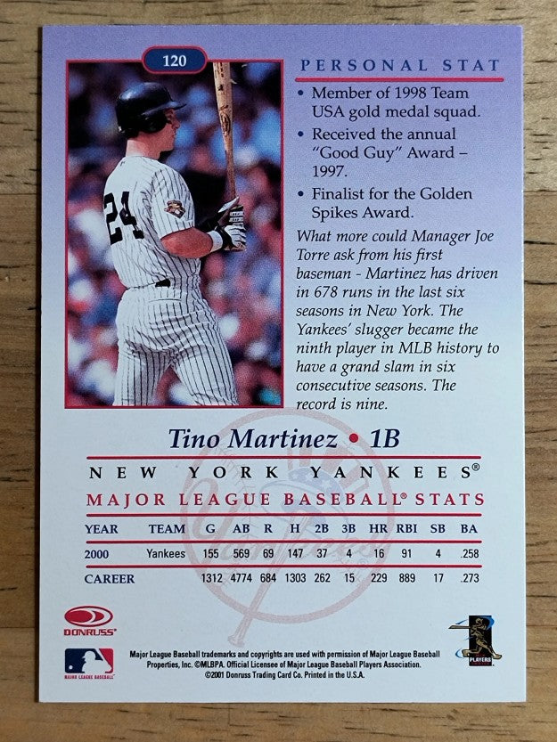 2001 Studio #120 Tino Martinez