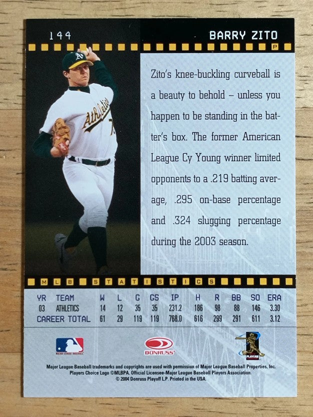 2004 Studio #144 Barry Zito