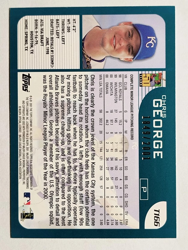 2001 Topps Traded Gold #T166 Chris George