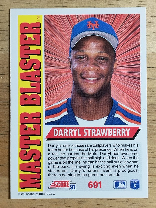 1991 Score #691 Darryl Strawberry MB