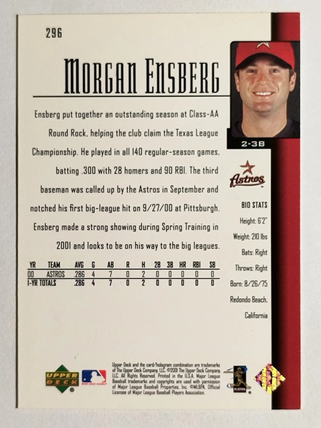 2001 Upper Deck #296 Morgan Ensberg SR RC