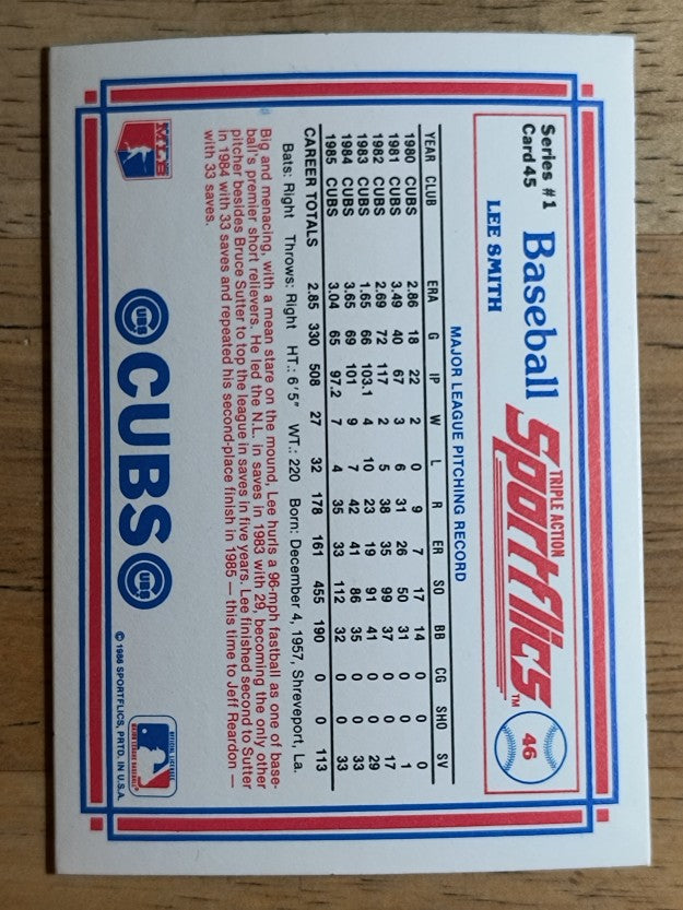 1986 Sportflics #45 Lee Smith