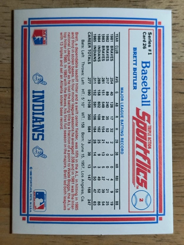 1986 Sportflics #26 Brett Butler