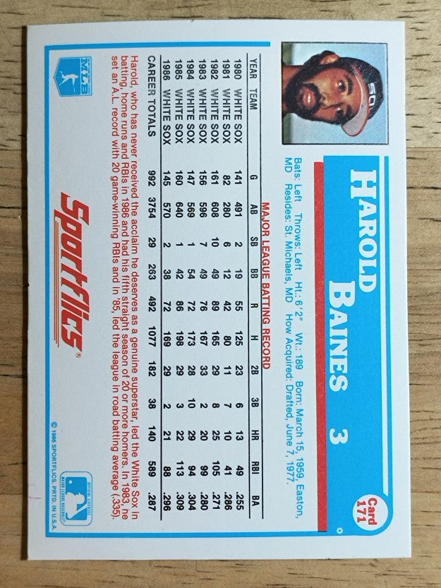 1987 Sportflics #171 Harold Baines