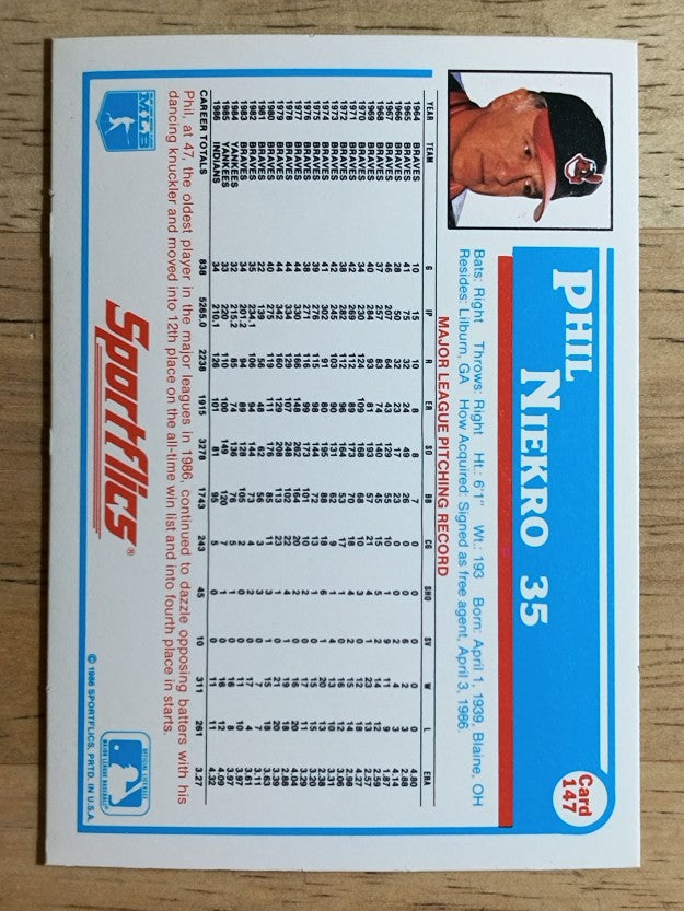 1987 Sportflics #147 Phil Niekro