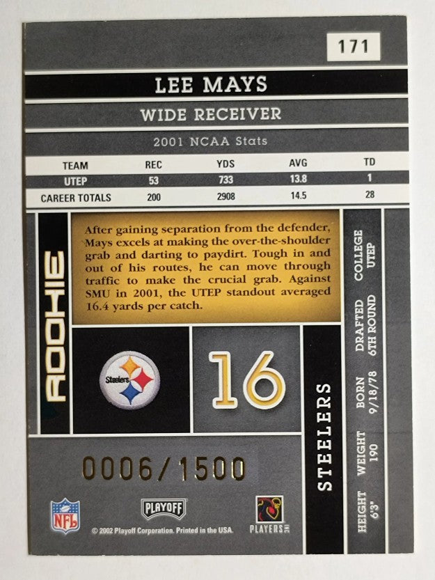 2002 Absolute Memorabilia #171 Lee Mays RC