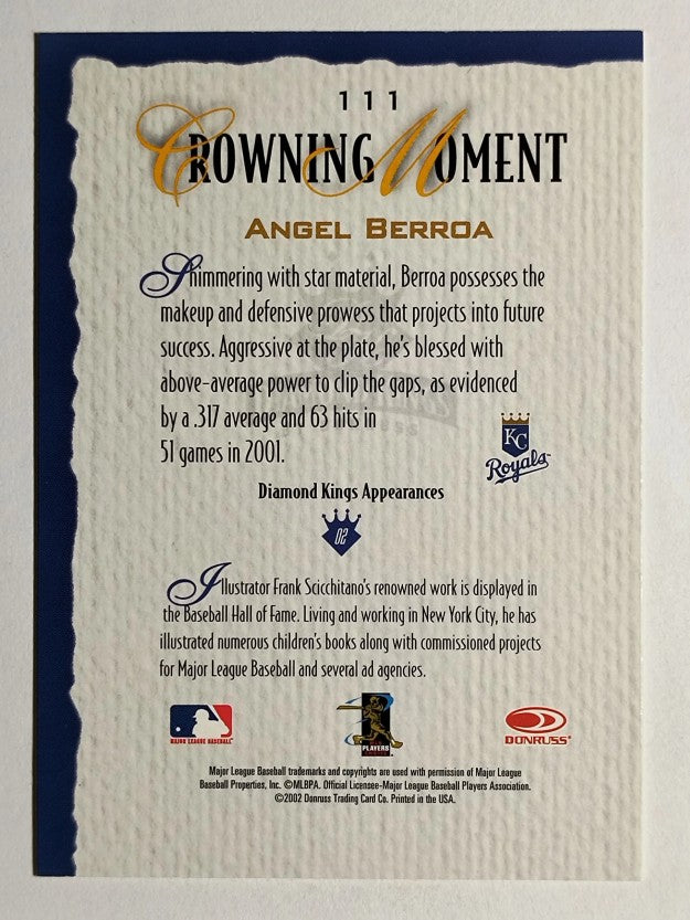 2002 Diamond Kings #111 Angel Berroa SP