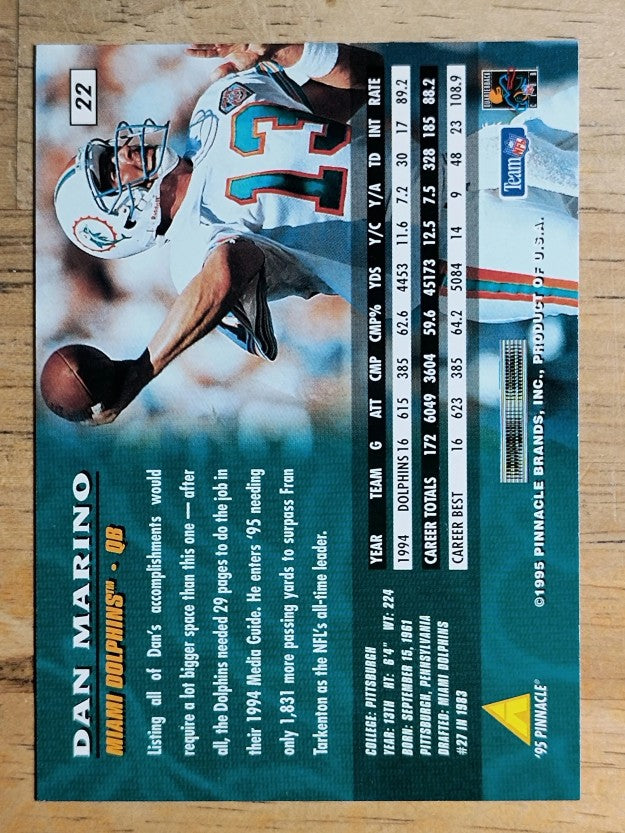 1995 Pinnacle #22 Dan Marino