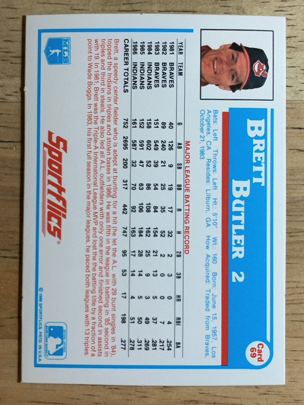 1987 Sportflics #69 Brett Butler