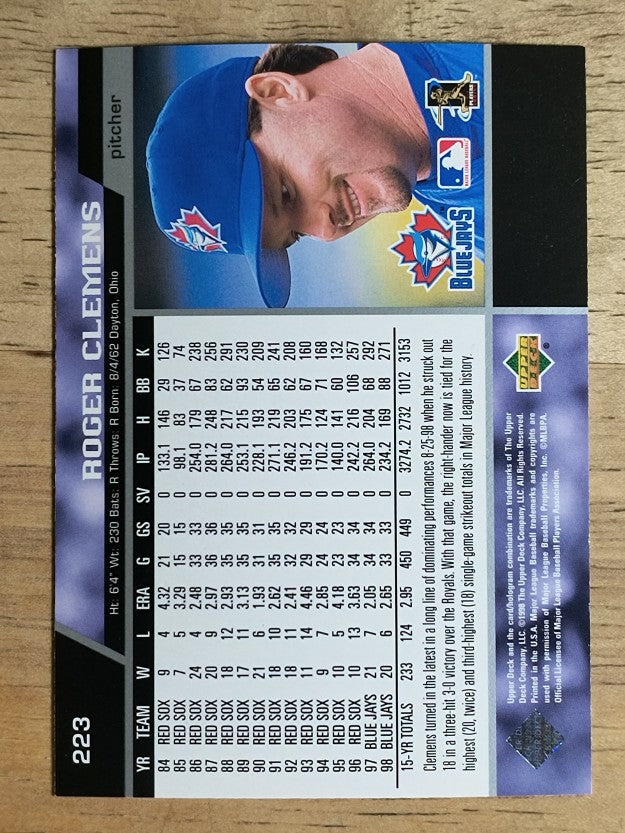 1999 Upper Deck #223 Roger Clemens
