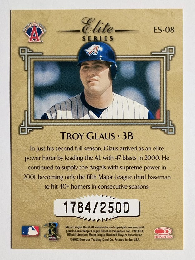 2002 Donruss Elite Series #8 Troy Glaus