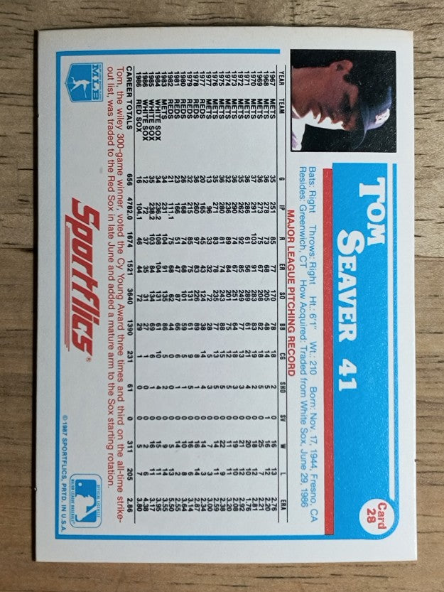 1987 Sportflics #28 Tom Seaver