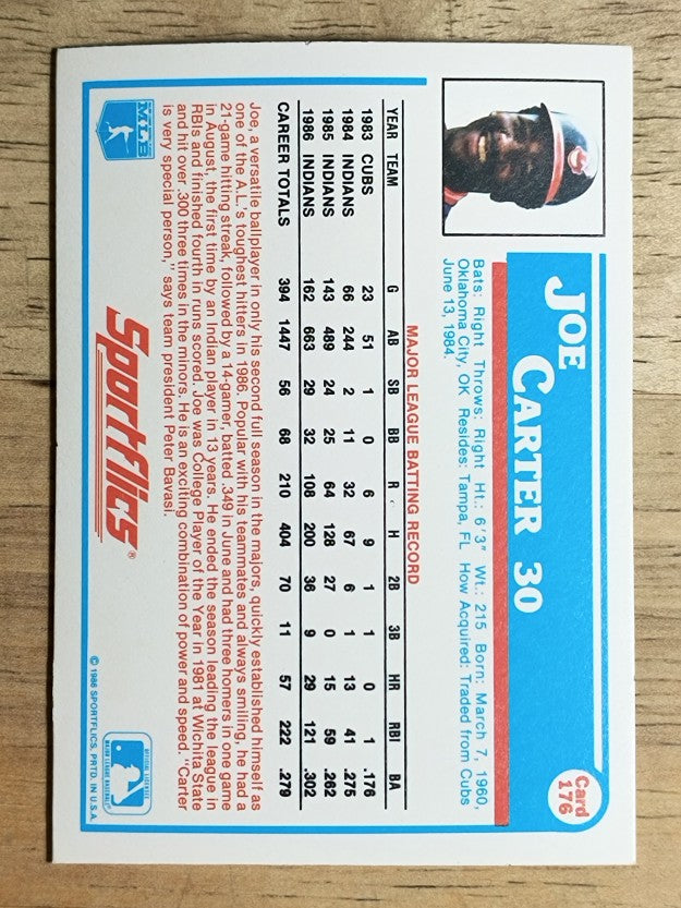 1987 Sportflics #176 Joe Carter